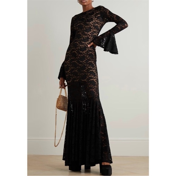 Caroline Constas Allonia ruffled stretch-corded lace gown NEW - Picture 1 of 12